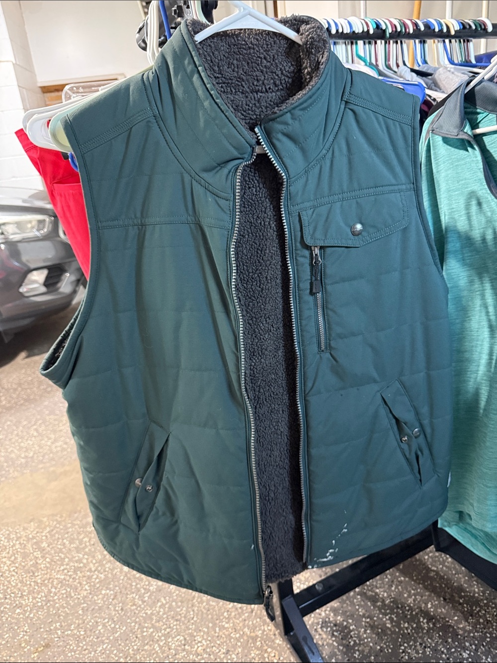 Carhartt Quilted Sherpa-Lined Vest in Dark Green